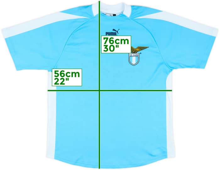 2003-04 Lazio Signed Basic Home Shirt - 8/10 - (M)