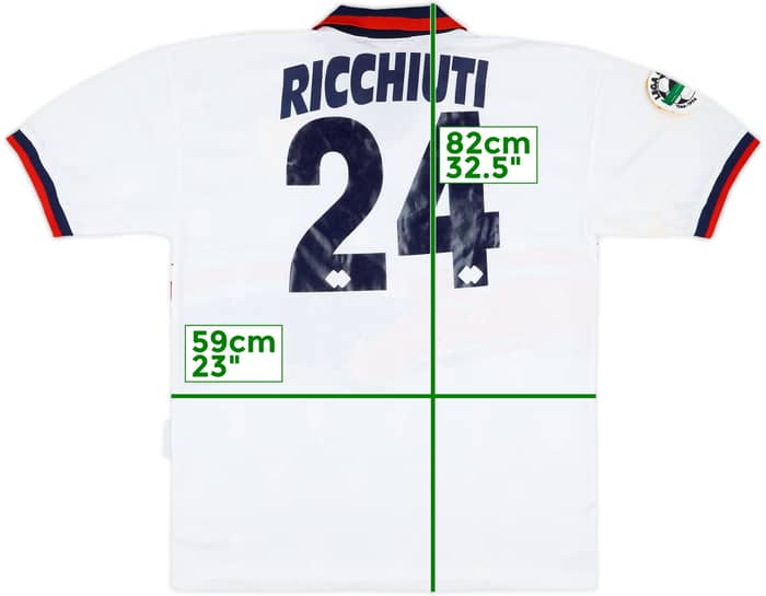 1996-97 Genoa Match Issue Away Shirt Ricchiuti #24