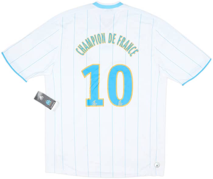 2009-10 Olympique Marseille Home Shirt Champion de France #10 (L)