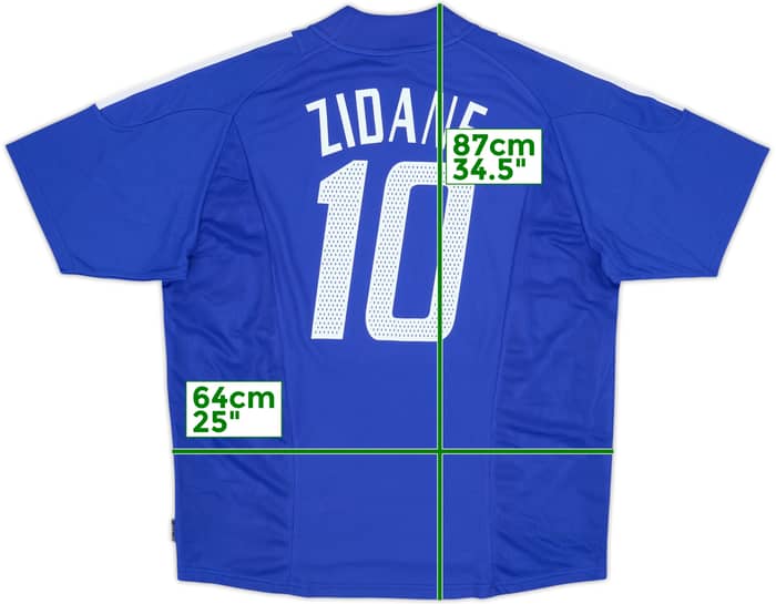 2002-04 France Home Shirt Zidane #10 (XL)
