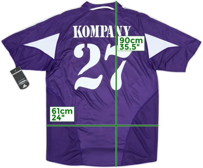 2004-05 Anderlecht Away Shirt Kompany #27 (L)