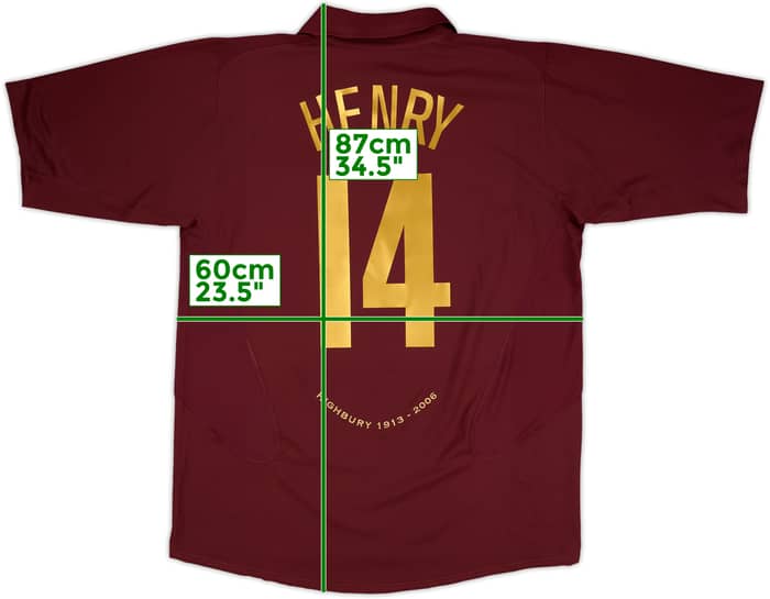 2005-06 Arsenal Home Shirt Henry #14 (XL)