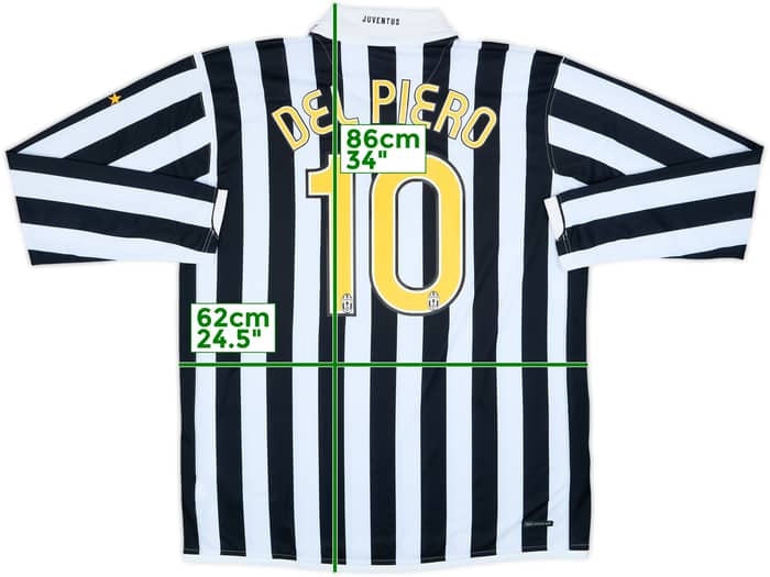 2006-07 Juventus Home L/S Shirt Del Piero #10 (XXL)
