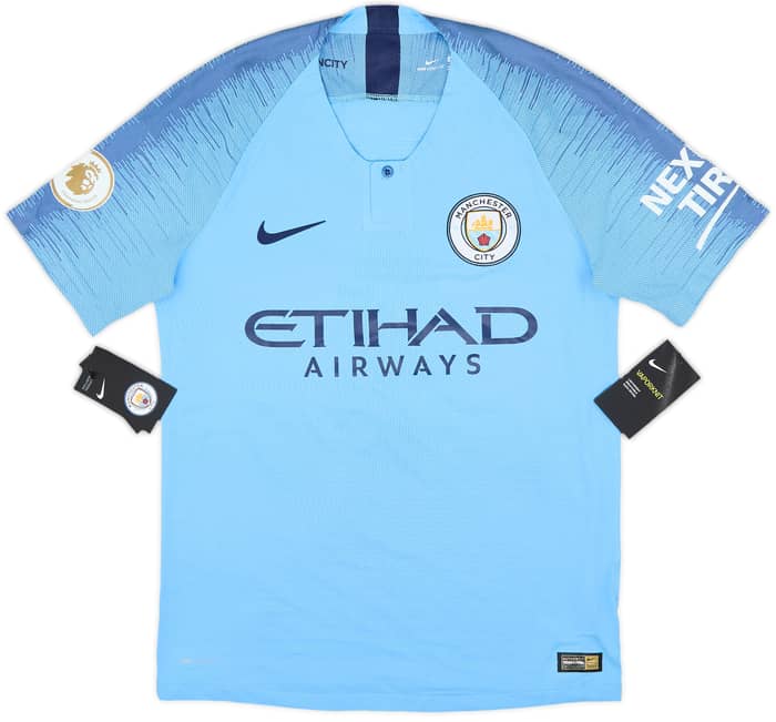 2018-19 Manchester City Authentic Home Shirt Mahrez #26 (S)