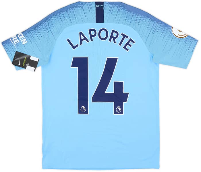 2018-19 Manchester City Authentic Home Shirt Laporte #14 (14-15 Years)