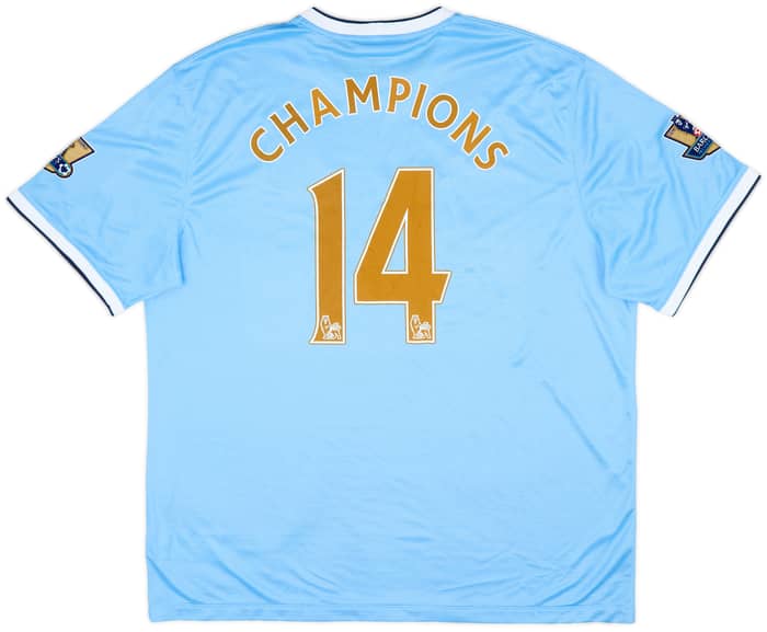 2013-14 Manchester City Home Shirt Champions #14 (XXL)