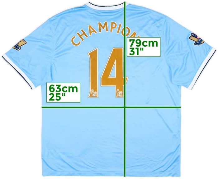 2013-14 Manchester City Home Shirt Champions #14 (XXL)