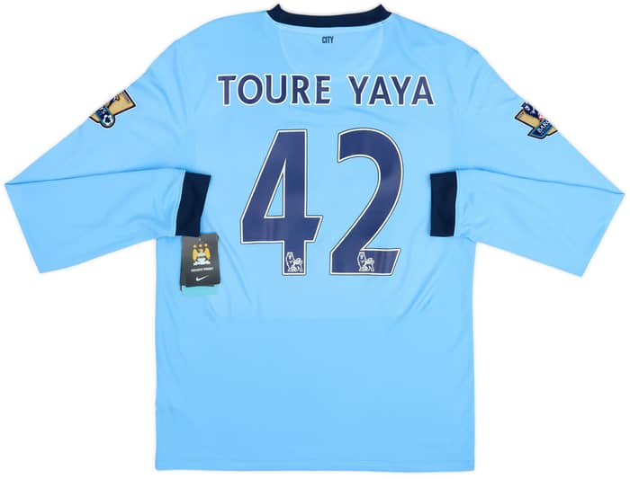 2014-15 Manchester City Home L/S Shirt Toure Yaya #42 (M)