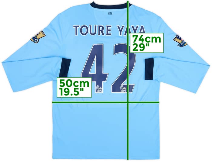 2014-15 Manchester City Home L/S Shirt Toure Yaya #42 (M)