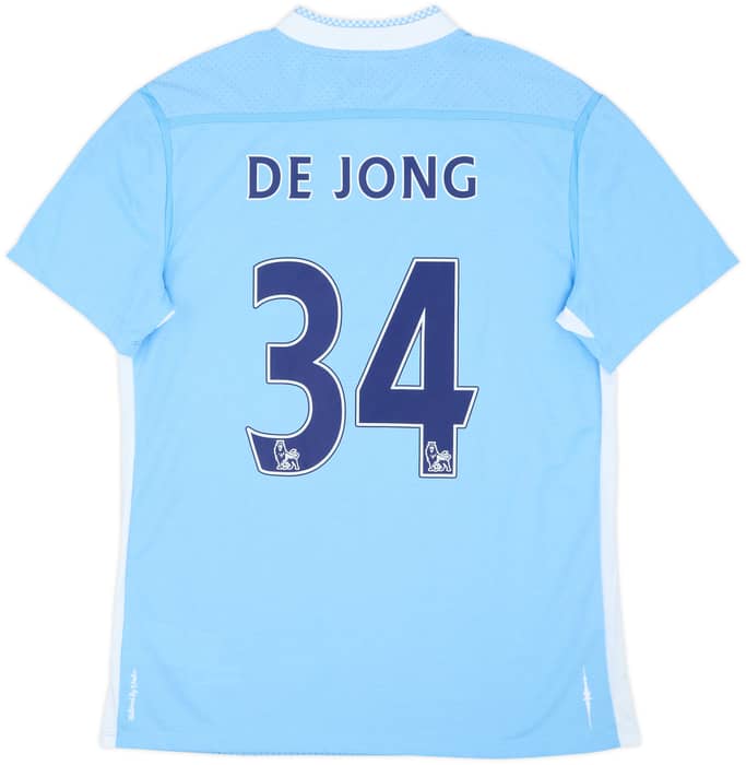 2011-12 Manchester City Home Shirt De Jong #34 (L)