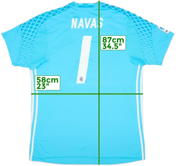 2016-17 Real Madrid GK S/S Shirt Navas #1 (XL)