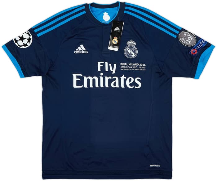 Camiseta de la tercera equipación 'Final Milano' del Real Madrid 2015-16 Benzema #9 (M)