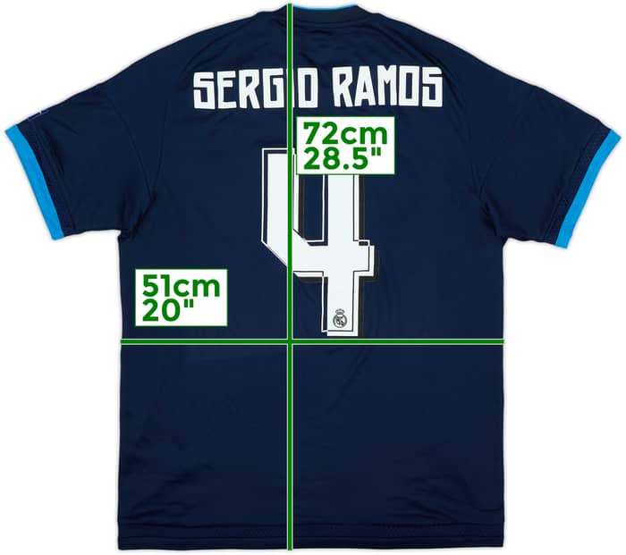 Camiseta de la tercera equipación del Real Madrid 2015-16 Sergio Ramos #4 (M)
