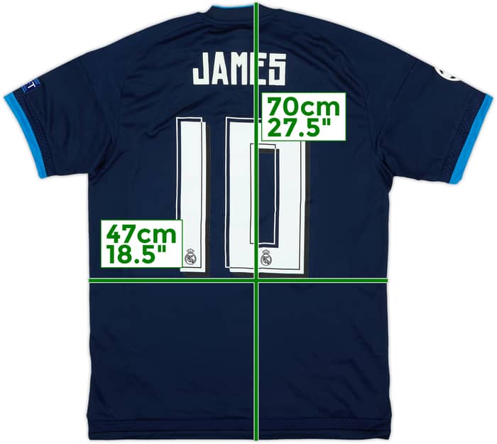 Camiseta de la tercera equipación del Real Madrid 2015-16 James #10 (S)
