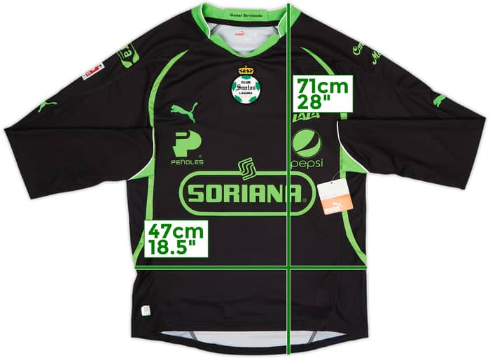 Camiseta de manga larga de visitante del Santos Laguna 2011-12 (S)