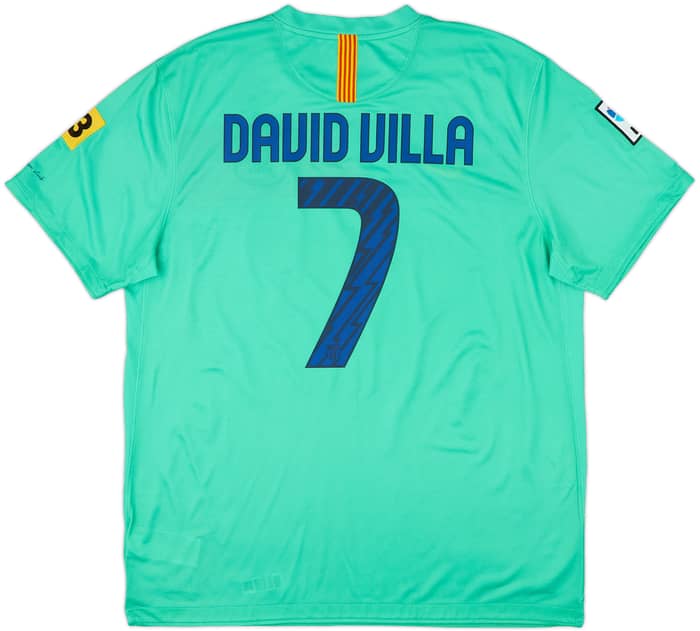 2010-11 Barcelona Away Shirt David Villa #7 - 10/10 - (XL)