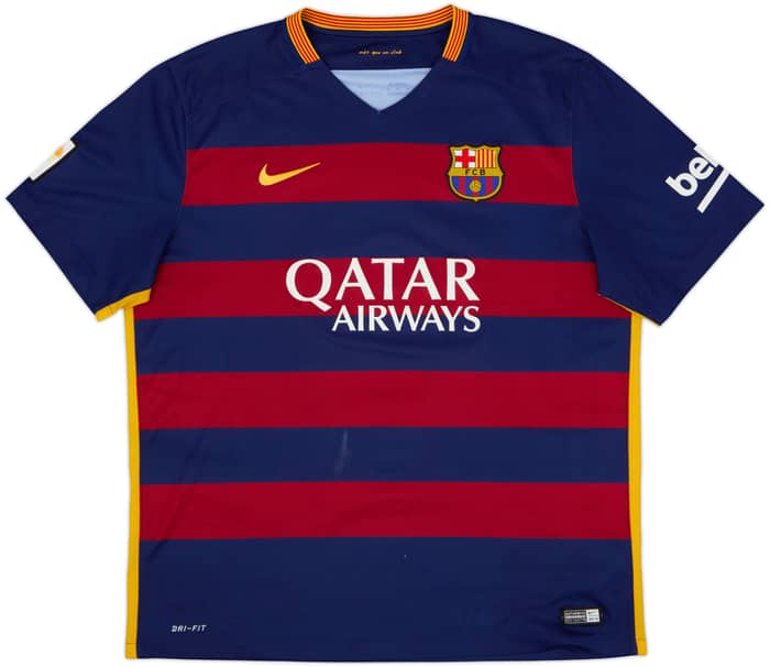 2015-16 Barcelona Home Shirt A.Iniesta #8 - 5/10 - (XL)