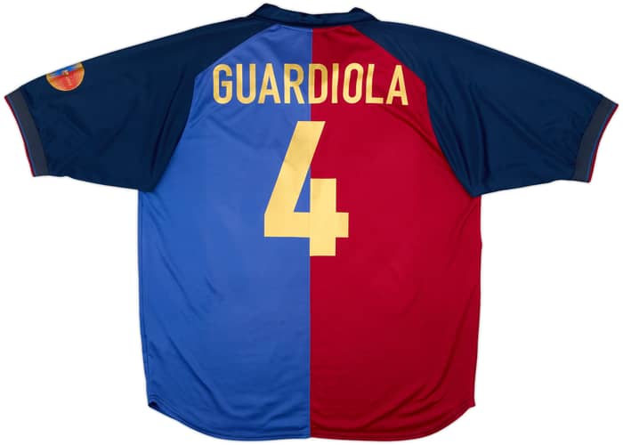 1999-00 Barcelona Centenary Home Shirt Guardiola #4 - 8/10 - (XL)
