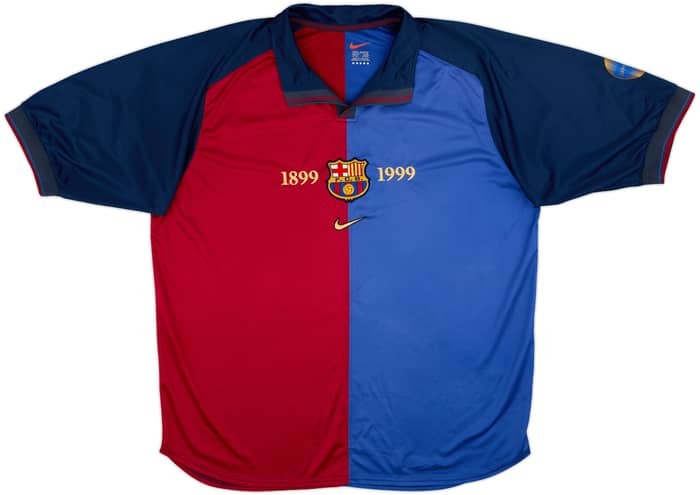 1999-00 Barcelona Centenary Home Shirt Guardiola #4 - 8/10 - (XL)