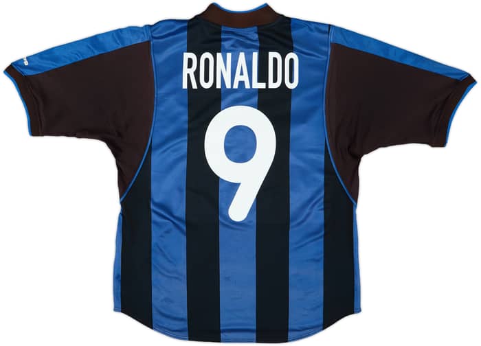 2000-01 Inter Milan Home Shirt Ronaldo #9 - 6/10 - (M)