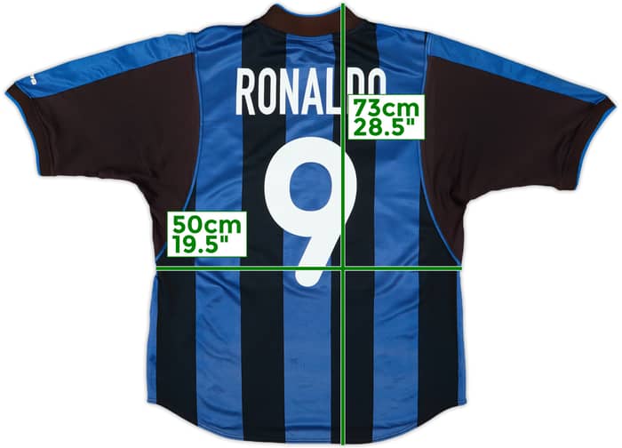 2000-01 Inter Milan Home Shirt Ronaldo #9 - 6/10 - (M)