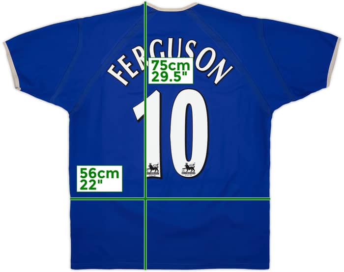 2003-04 Everton Home Shirt Ferguson #10 - 7/10 - (L)
