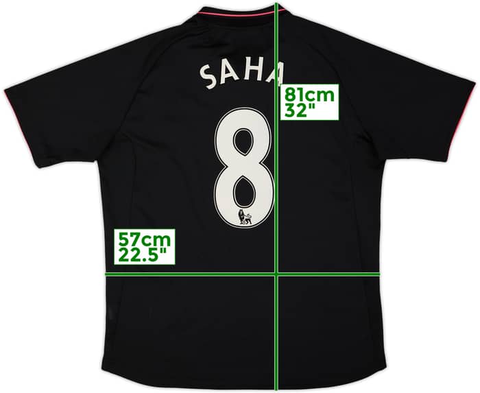 2009-10 Everton Away Shirt Saha #8 - 8/10 - (XL)