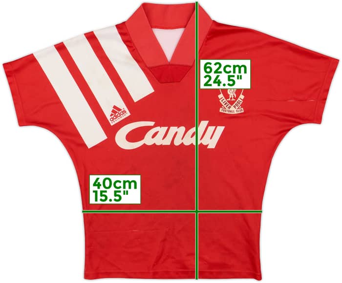 1991-92 Liverpool Home Shirt - 5/10 - (M.Boys)