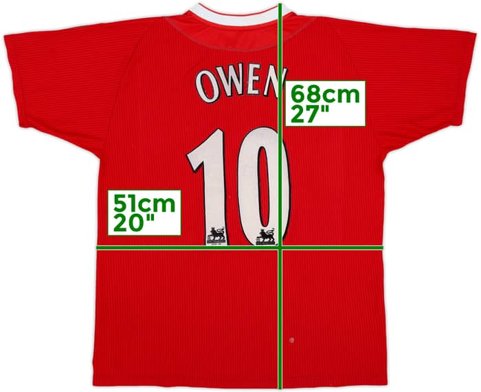 2002-04 Liverpool Home Shirt Owen #10 - 6/10 - (S)