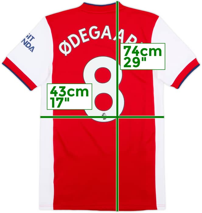 2021-22 Arsenal Home Shirt Odegaard #8 - 7/10 - (XS)