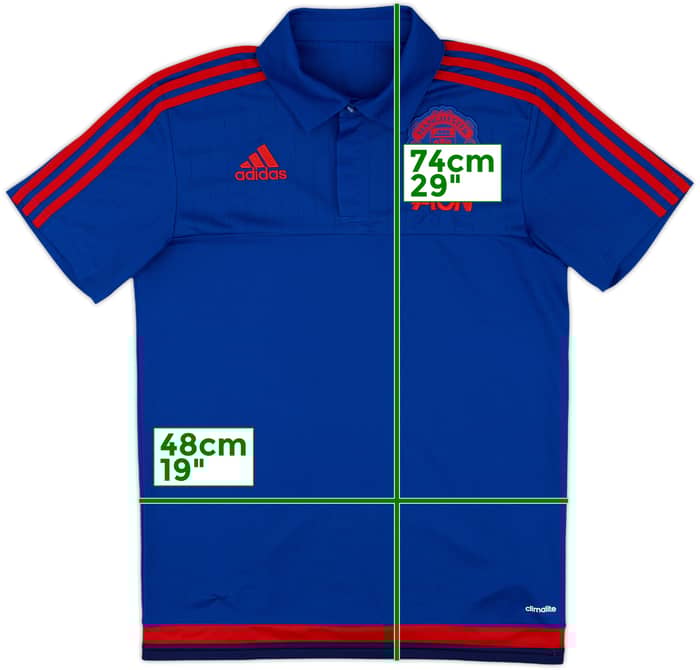 2015-16 Manchester United adidas Polo Shirt - 8/10 - (S)