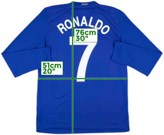 2008-09 Manchester United Third L/S Shirt Ronaldo #7 - 7/10 - (M)