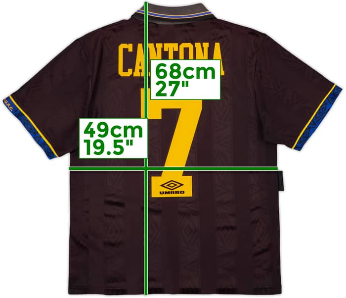 1993-95 Manchester United Away Shirt Cantona #7 - 7/10 - (S)