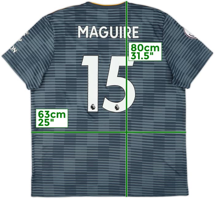 2018-19 Leicester Away Shirt Maguire #15 - 6/10 - (XXL)