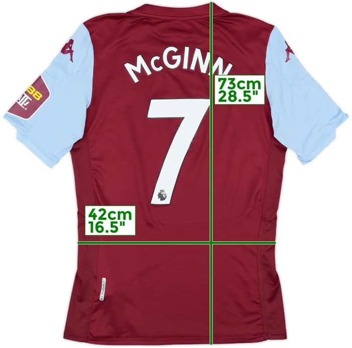 2019-20 Aston Villa Authentic Home Shirt McGinn #7 - 7/10 - (M)