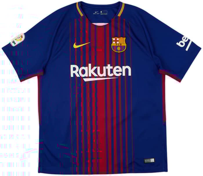 2017-18 Barcelona Home Shirt Suarez #9 - 9/10 - (L)