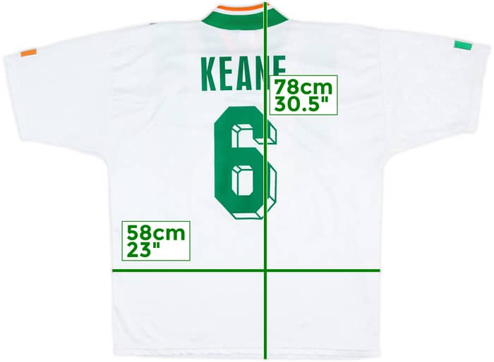 1994 Ireland Away Shirt Keane #6 - 7/10 - (L/XL)