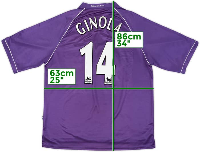1998-99 Tottenham Away Shirt Ginola #14 - 8/10 - (XXL)