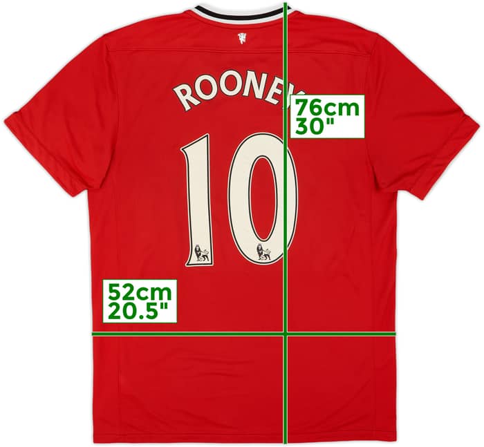 2011-12 Manchester United Home Shirt Rooney #10 - 6/10 - (L)