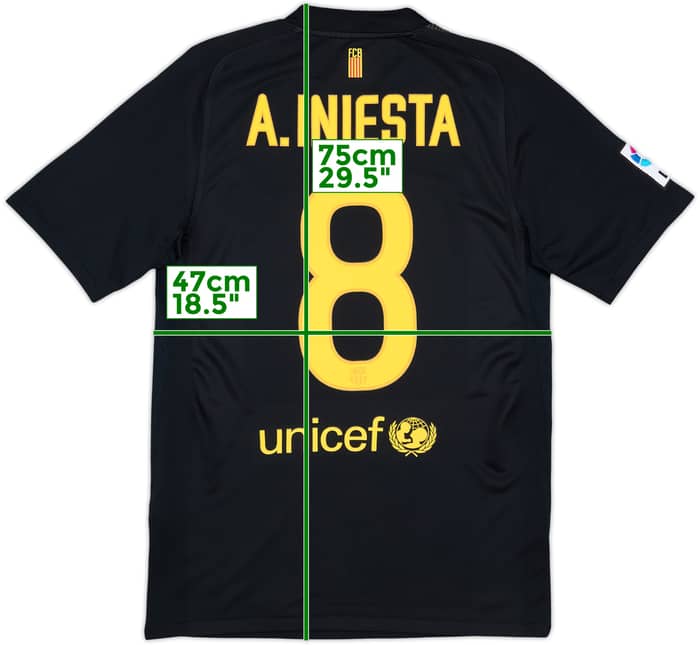 2011-12 Barcelona Away Shirt A.Iniesta #8 - 9/10 - (S)