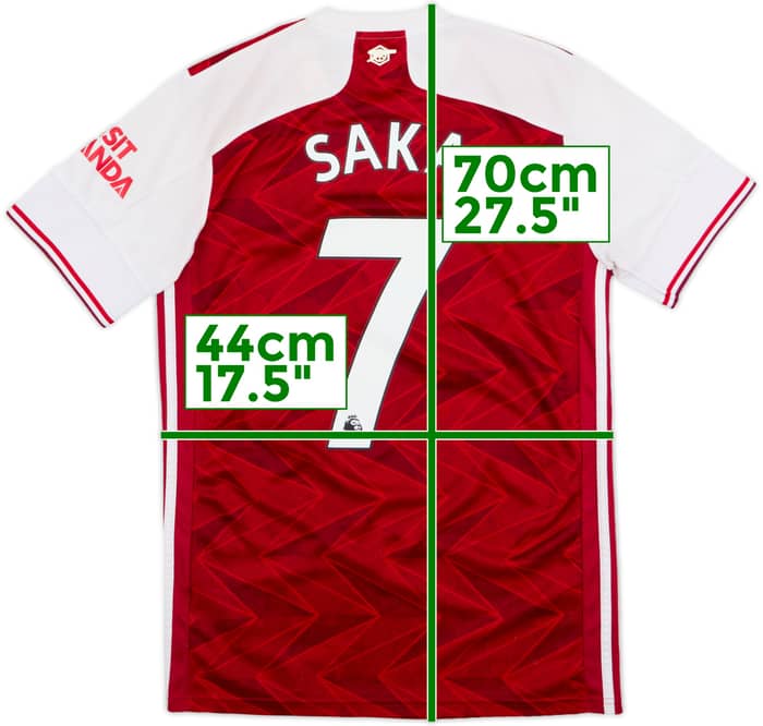 2020-21 Arsenal Home Shirt Saka #7 - 6/10 - (S)
