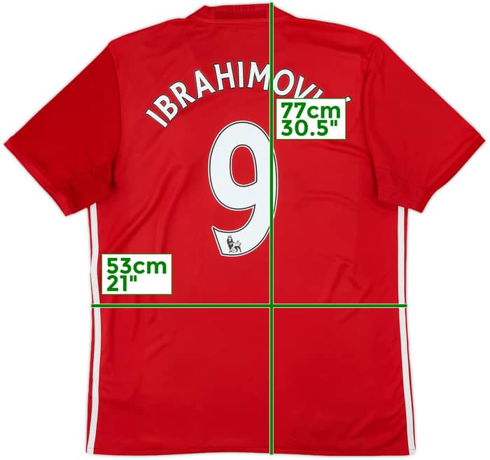 2016-17 Manchester United Home Shirt Ibrahimovic #9 - 5/10 - (L)