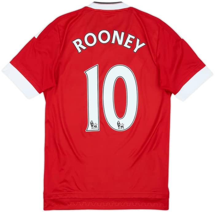 2015-16 Manchester United Home Shirt Rooney #10 - 8/10 - (XS)