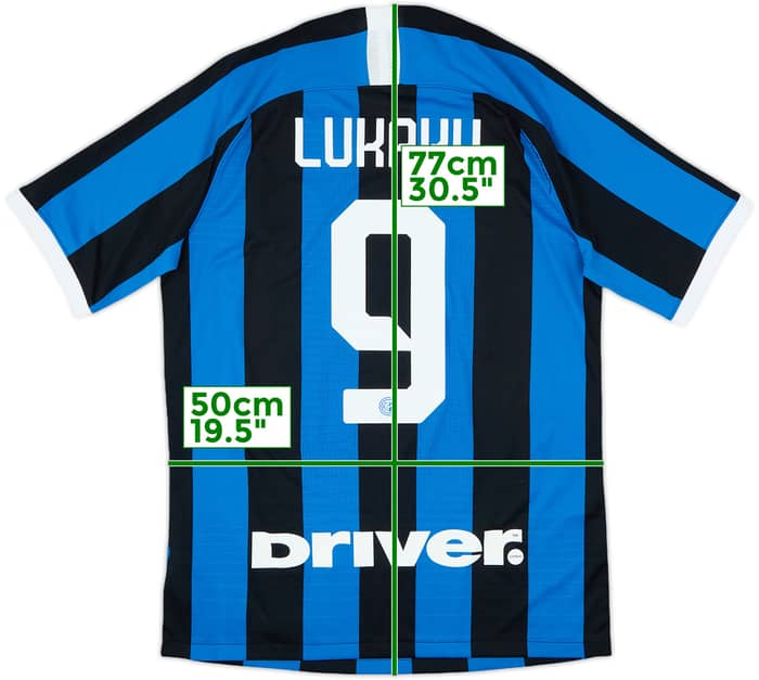 2019-20 Inter Milan Authentic Home Shirt Lukaku #9 - 10/10 - (M)