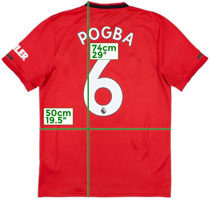 2019-20 Manchester United Home Shirt Pogba #6 - 6/10 - (M)