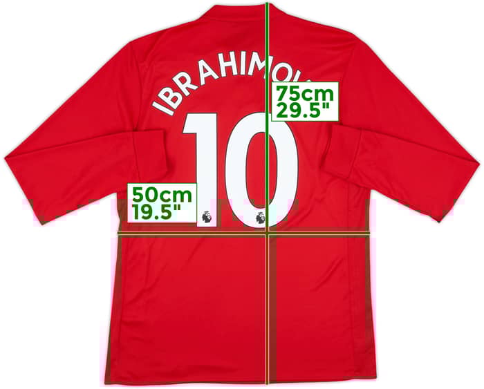 2017-18 Manchester United Home L/S Shirt Ibrahimovic #10 - 10/10 - (M)