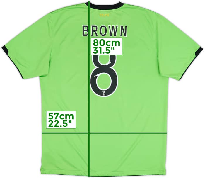 2010-11 Celtic Away Shirt Brown #8 - 8/10 - (XL)