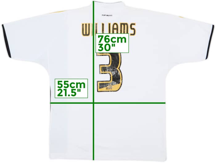 2006-07 Port Vale Home Shirt Williams #3 - 6/10 - (L)