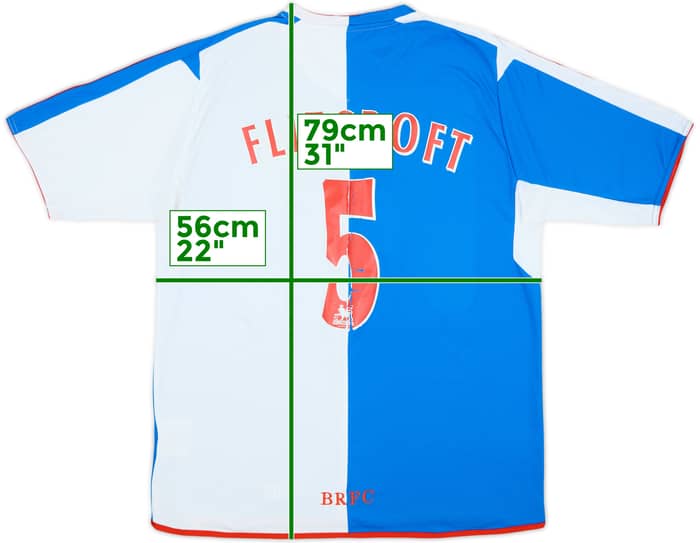 2004-05 Blackburn Home Shirt Flitcroft #5 - 5/10 - (L)