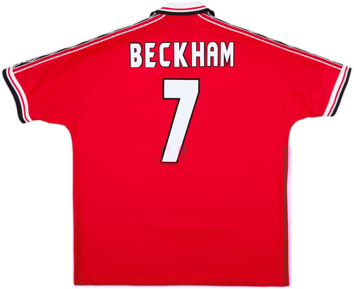 1998-00 Manchester United Home Shirt Beckham #7 - 8/10 - (XXL)